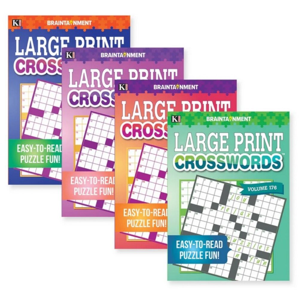4 Kappa Crossword Puzzle Books LARGE PRINT4 Different Books 97 pgs Vols 173-176